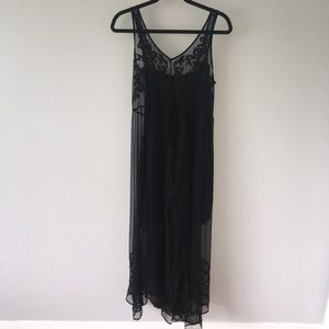 Abercrombie and Fitch black sheer maxi dress